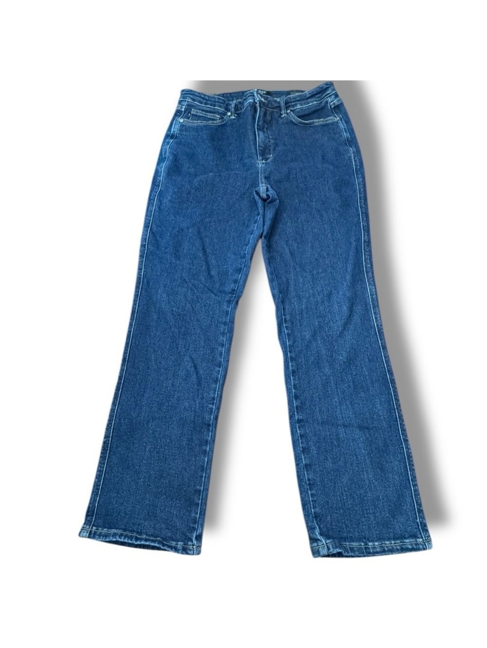 Judy Blue Straight Fit Blue Denim Jeans High Rise JB88575-DK Women’s Size 32